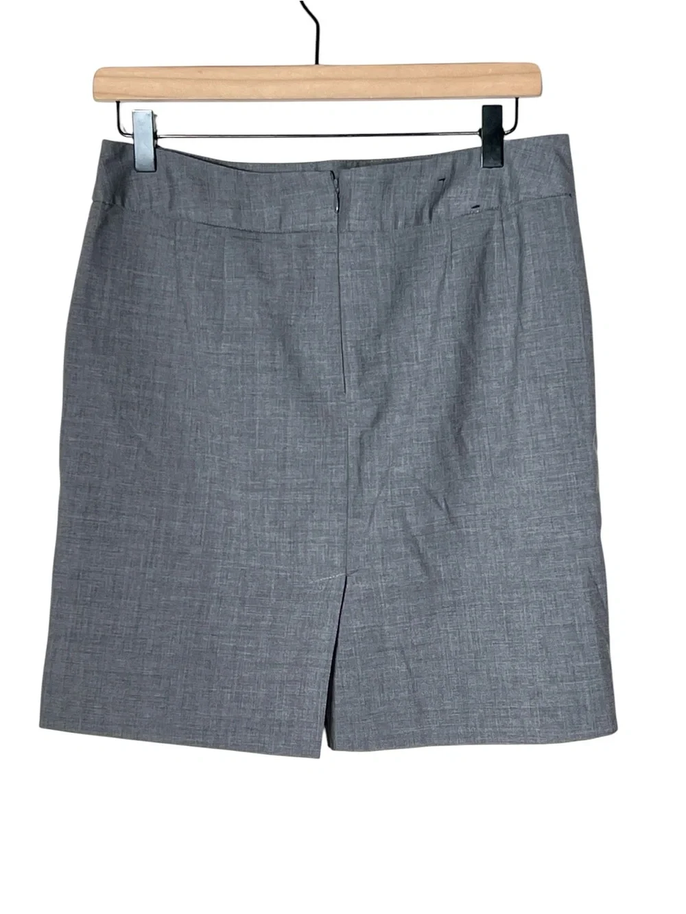 Banana republic grey wool blend straight pencil skirt size 6 petite 6P B100